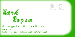 mark rozsa business card